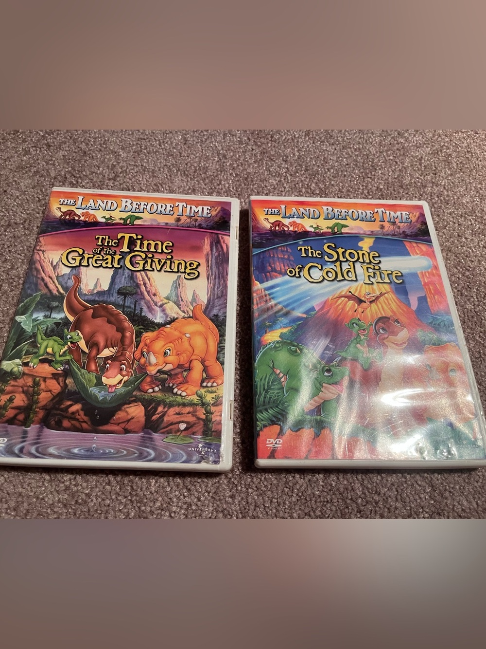The Land Before Time DVD Lot: The Stone of cold fire/  time of the great giving